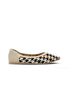 Houndstooth Printed Knitting Pointed-Toe Flats