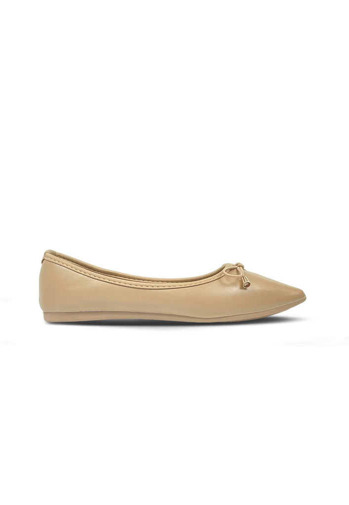 Bow Tie Pointed Toe Flat Loafers