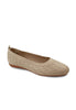 Basic Knitted Fabric Wide Round Toe Flats