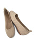 Basic Knitted Fabric Wide Round Toe Flats