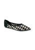 Houndstooth Printed Knitting Pointed-Toe Flats