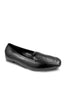 hollow out pu leather square-toe loafers