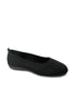 Basic Knitted Fabric Wide Round Toe Flats