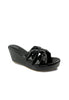 Knotted Puffy Sandals Platform Wedge