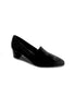 SUEDE BLOCK HEEL LOAFER PUMPS