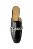 Chain Loafers Slip-On Flat Mules