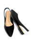 Textured Fabric PU Leather Sling Back Flats