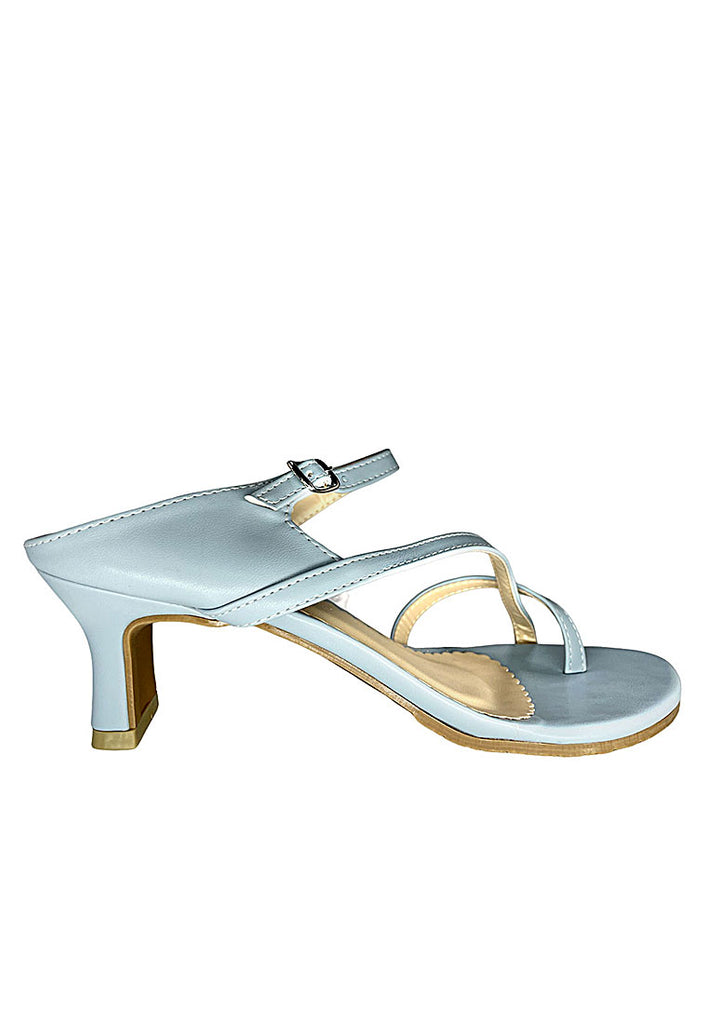 PU Leather Strappy Open-Toe Blade Heel Sandal