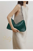 SHINE Chelsea Bag in Woven Leather Material with Silver Chain Strap