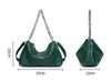 SHINE Chelsea Bag in Woven Leather Material with Silver Chain Strap