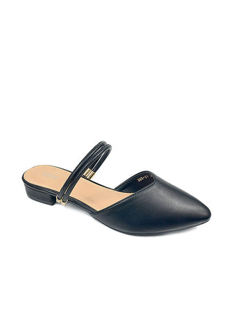 Matt PU Point Toe Slingback Flats